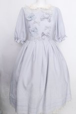 画像1: Melody BasKet / Melody BasKet×青木美沙子　Ribbonワンピース M サックス S-26-08-24-045-LO-OP-AS-ZS (1)