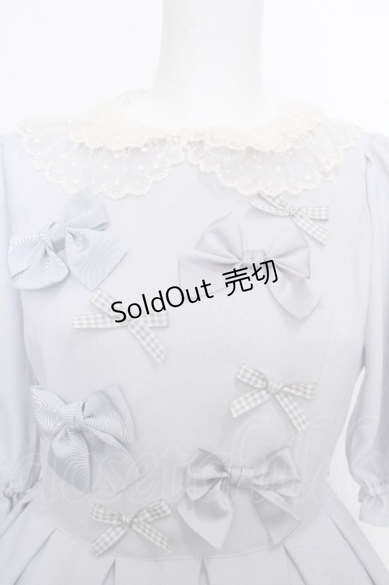 画像4: Melody BasKet / Melody BasKet×青木美沙子　Ribbonワンピース M サックス S-26-08-24-045-LO-OP-AS-ZS (4)