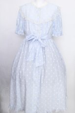 画像1: Melody BasKet / ドビードットワンピース  サックス S-26-08-24-046-LO-OP-AS-ZS (1)
