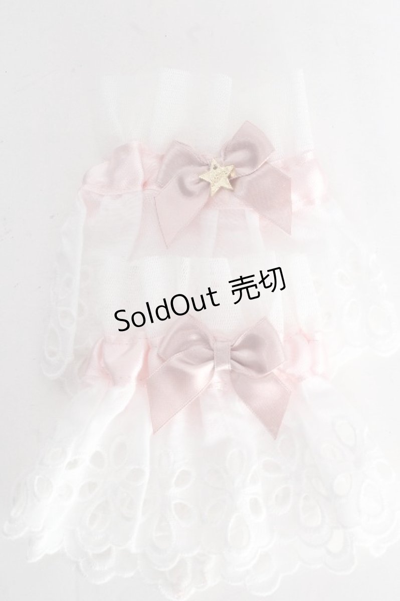 画像1: MILK / レースカフス  白ｘピンク S-26-08-24-009-ML-ZA-AS-ZS (1)
