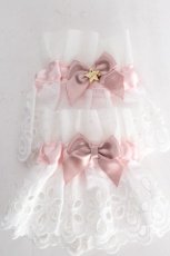 画像1: MILK / レースカフス  白ｘピンク S-26-08-24-009-ML-ZA-AS-ZS (1)