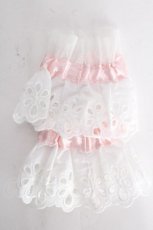 画像2: MILK / レースカフス  白ｘピンク S-26-08-24-009-ML-ZA-AS-ZS (2)