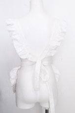 画像2: Avail / My dear little chefクマフリルエプロン  白 S-26-08-24-060-LO-OP-AS-ZS (2)