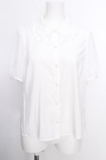 画像1: Melody BasKet / スノーカット半袖ブラウス  白 S-26-08-24-014-LO-BL-AS-ZS (1)