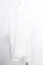 画像2: Melody BasKet / スノーカット半袖ブラウス  白 S-26-08-24-014-LO-BL-AS-ZS (2)