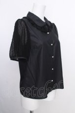 画像3: Melody BasKet / スノーカット半袖ブラウス  黒 S-26-08-24-020-LO-BL-AS-ZS (3)