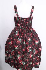 画像2: Emily Temple cute / Strawberry Tartanノースリーブワンピース  レッド S-26-08-24-027-ET-OP-AS-ZS (2)
