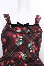 画像4: Emily Temple cute / Strawberry Tartanノースリーブワンピース  レッド S-26-08-24-027-ET-OP-AS-ZS (4)