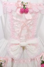 画像4: BABY,THE STARS SHINE BRIGHT / ゆらゆらいちごのHappy Berry Presentジャンパースカート  白 S-26-08-27-034-BA-OP-AS-ZS (4)