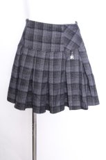 画像1: evelyn / チェックスカート  グレー S-26-08-27-052-LO-SK-AS-ZS (1)