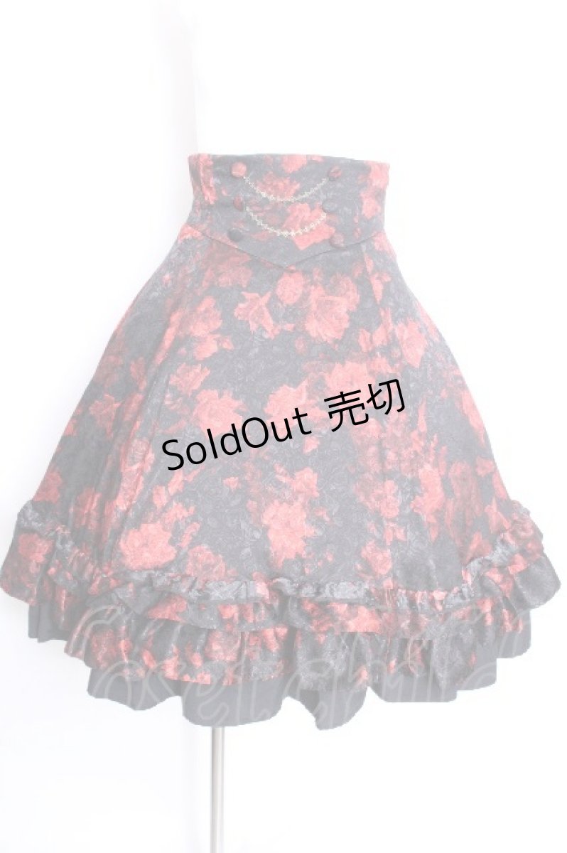 画像1: ATELIER BOZ / 薔薇柄クローディアミニスカート  赤 S-26-08-27-055-EL-SK-HR-ZS (1)