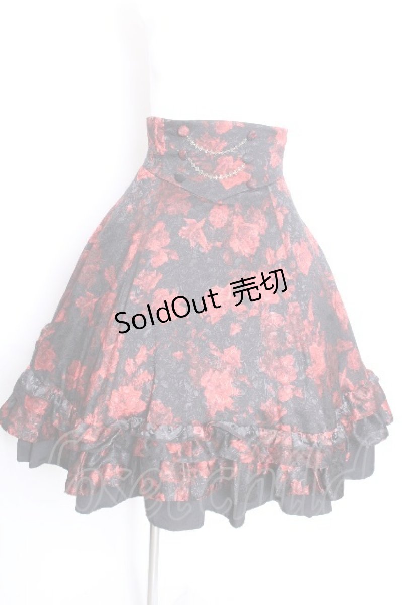 画像1: ATELIER BOZ / 薔薇柄クローディアミニスカート  赤 S-26-08-27-057-EL-SK-HR-ZS (1)