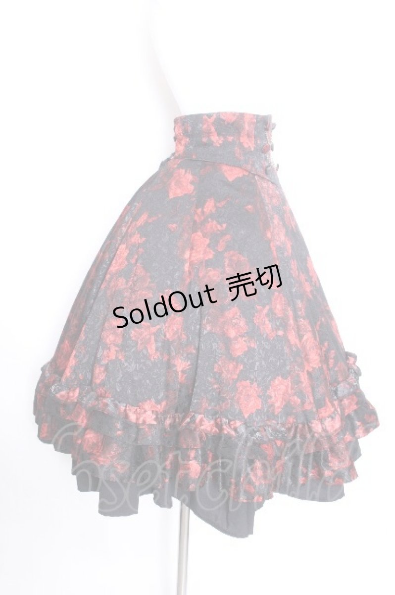 画像2: ATELIER BOZ / 薔薇柄クローディアミニスカート  赤 S-26-08-27-057-EL-SK-HR-ZS (2)