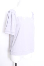画像2: axes femme / パールレース襟ヨーク切替プルオーバー  サックス S-26-08-27-010-AX-TO-HR-ZS (2)