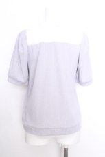 画像4: axes femme / パールレース襟ヨーク切替プルオーバー  サックス S-26-08-27-010-AX-TO-HR-ZS (4)