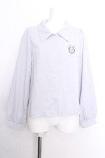 画像1: evelyn / 刺繍ブラウス  サックス S-26-08-27-017-LO-BL-AS-ZS (1)