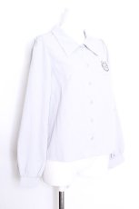 画像2: evelyn / 刺繍ブラウス  サックス S-26-08-27-017-LO-BL-AS-ZS (2)