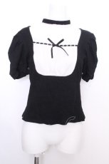 画像1: pium / ヨーク切替ドーリーカットソー  黒Ｘ白 S-26-08-27-021-LO-TO-AS-ZS (1)