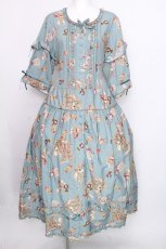 画像1: PINK HOUSE / ラッピングラビットワンピース  ブルー S-26-08-30-034-LO-OP-HR-ZS (1)