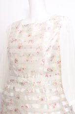 画像3: LODISPOTTO / 花柄シフォン切替ティアードワンピース  オフ S-26-08-30-040-LO-OP-HR-ZS (3)