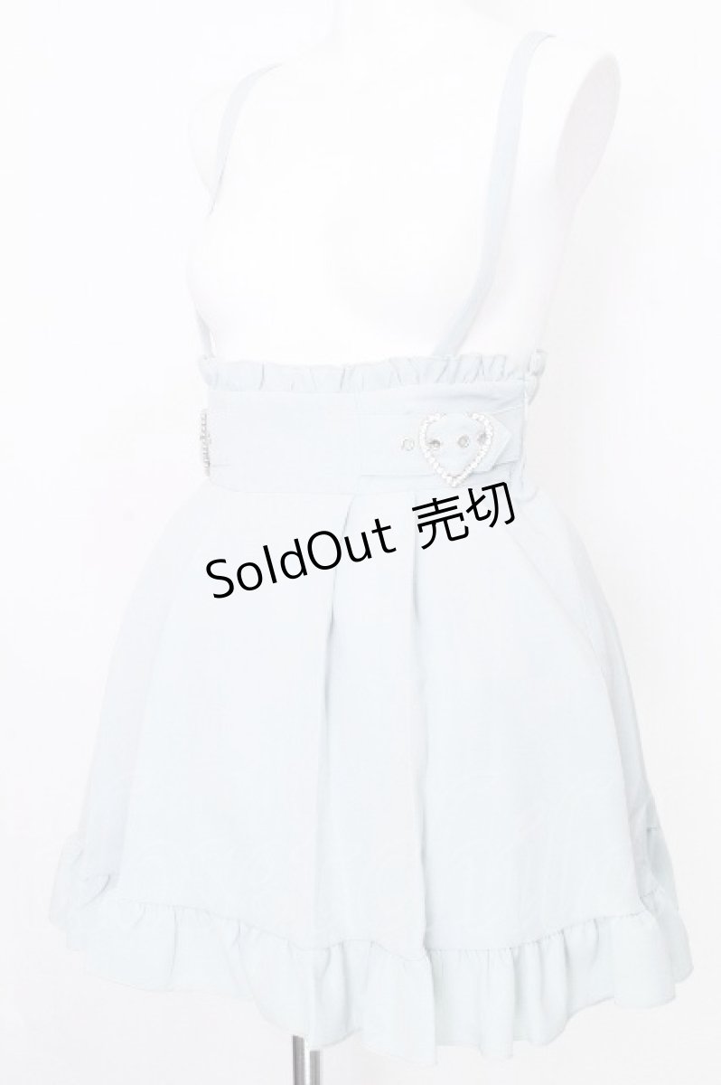 画像3: DearMyLove / 推し色サイドキラキラハートバックルサス付きスカート  サックス S-26-08-30-048-GO-SK-HR-ZS (3)