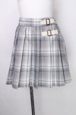 画像1: axes femme / ベルトｘプリーツスカパン  サックス S-26-08-30-050-AX-SK-HR-ZS (1)