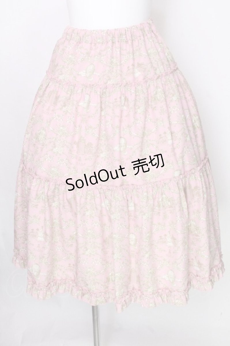 画像1: m petit by misako / AM*ジュイパニエスカート M ピンク S-26-08-30-051-LO-SK-AS-ZS (1)