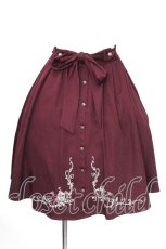 画像1: axes femme POETIQUE / フリュイ・コンフィ刺繍スカート  ワイン S-26-08-30-052-AX-SK-HR-ZS (1)