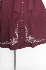 画像3: axes femme POETIQUE / フリュイ・コンフィ刺繍スカート  ワイン S-26-08-30-052-AX-SK-HR-ZS (3)