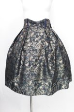 画像1: axes femme / メタリック×チェック柄スカート  グリーン S-26-08-30-056-AX-SK-HR-ZS (1)