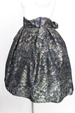 画像3: axes femme / メタリック×チェック柄スカート  グリーン S-26-08-30-056-AX-SK-HR-ZS (3)