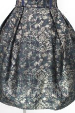 画像4: axes femme / メタリック×チェック柄スカート  グリーン S-26-08-30-056-AX-SK-HR-ZS (4)