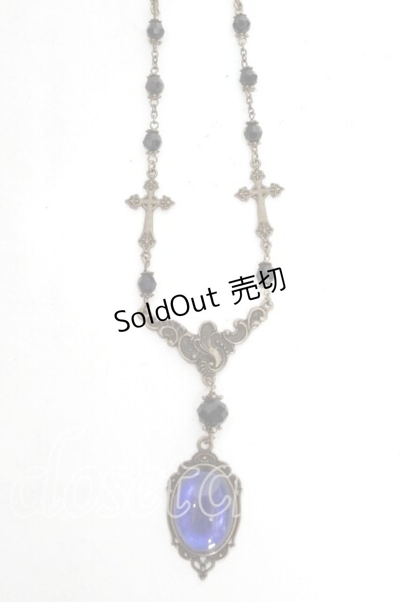 画像3: violett krone / カボションネックレス  アンティークゴールド S-26-08-30-009-LO-AC-AS-ZS (3)