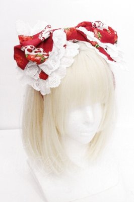 Preview of Love’s Strawberry Afternoon Tea柄 カチューシャ  赤