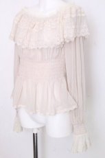 画像3: abilletage / チュールドレストップス  ベージュ S-26-08-30-024-GO-TO-HR-ZS (3)
