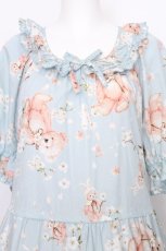画像3: PINK HOUSE / 桜Teddyプリントミディワンピース  サックス S-26-08-30-029-LO-OP-HR-ZS (3)