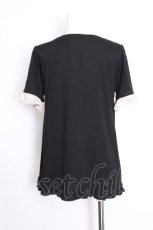 画像3: axes femme / ちょうちょ刺繍半袖プルオーバー  黒 S-26-08-31-037-AX-SK-HR-ZS (3)