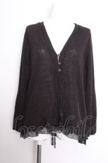 画像1: axes femme / バックドロストカーディガン  黒 S-26-08-31-043-AX-BL-HR-ZS (1)