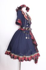 画像2: To Alice / タータンチェック切り替えロックワンピース  紺ｘ赤 S-26-08-31-045-LO-OP-AS-ZS (2)