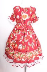 画像3: BABY,THE STARS SHINE BRIGHT / Love’s Strawberry Afternoon Tea柄 ワンピース  赤 S-26-08-31-047-BA-OP-HR-ZS (3)