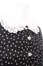 画像2: Jane Marple / レースカラードットワンピース  黒ｘ白 S-26-08-31-048-JM-OP-AS-ZS (2)