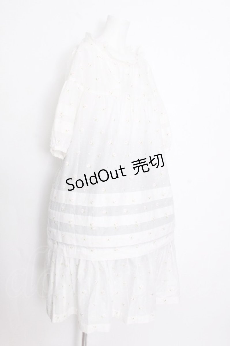 画像2: Jane Marple / Margaret embroidery empireドレス  白 S-26-08-31-049-JM-OP-AS-ZS (2)