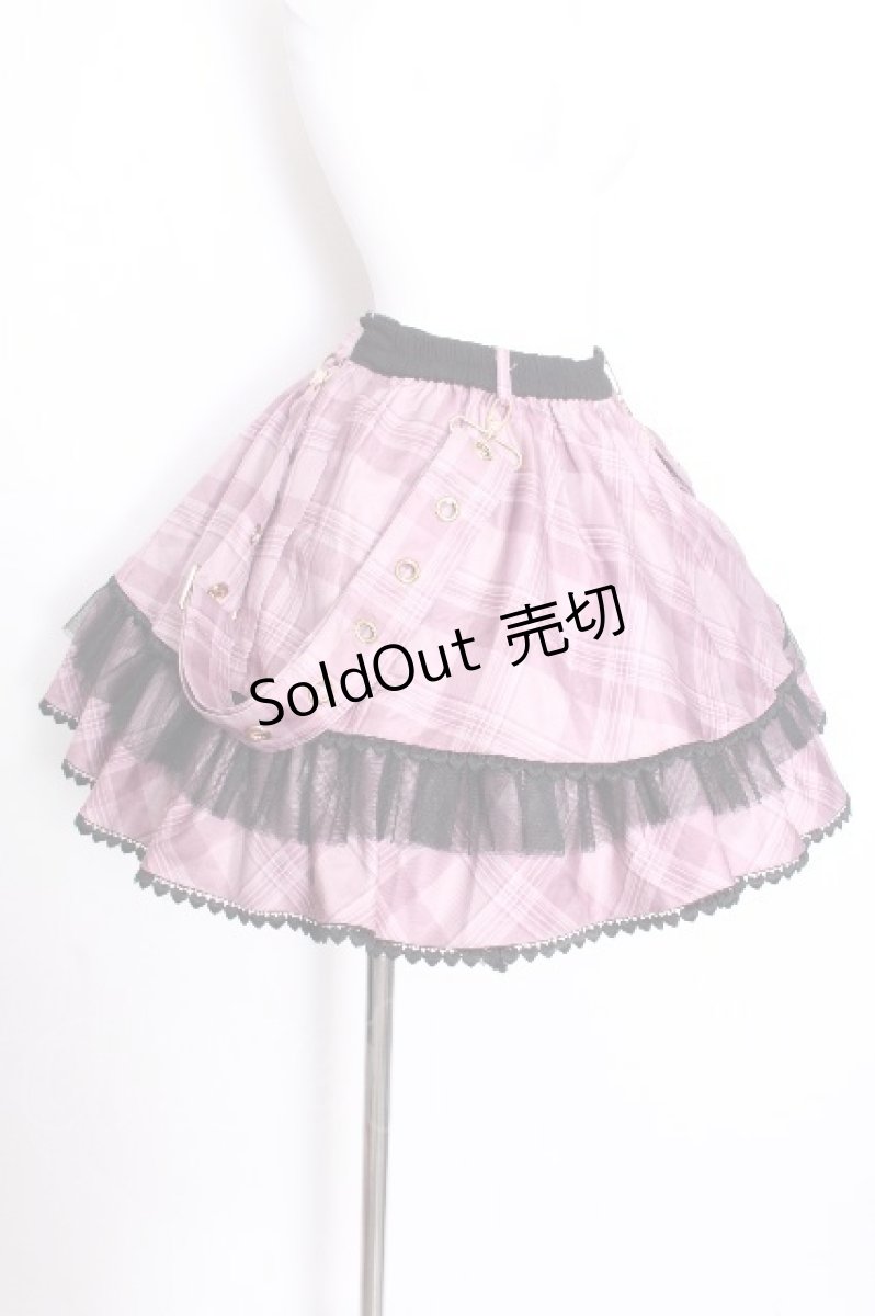 画像2: Doll Paradise / チェックティアードスカート  ピンク S-26-08-31-053-LO-SK-AS-ZS (2)