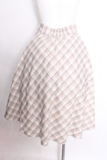 画像3: F i.n.t / コインチェーン使いパステルチェックフレアースカート  ピンク S-26-08-31-055-CA-SK-AS-ZS (3)