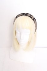 画像1: Medenius / Head Band(Havy Lace)  黒ｘベージュ S-26-08-31-011-LO-AC-HR-ZS (1)