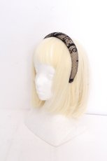 画像2: Medenius / Head Band(Havy Lace)  黒ｘベージュ S-26-08-31-011-LO-AC-HR-ZS (2)