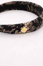 画像4: Medenius / Head Band(Havy Lace)  黒ｘベージュ S-26-08-31-011-LO-AC-HR-ZS (4)
