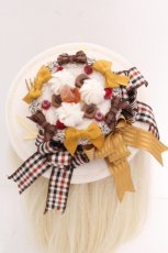 画像3: Hoshibako Works / ホイップクリームホールケーキ カクテルハット  ブラウン S-26-08-31-017-LO-AC-AS-ZS (3)