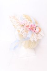 画像2: axes femme / ブルーリボンサマーハット  サックス S-26-08-31-018-AX-AC-AS-ZS (2)