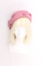 画像1: m petit by misako / ベレー帽  赤 S-26-08-31-020-LO-AC-AS-ZS (1)